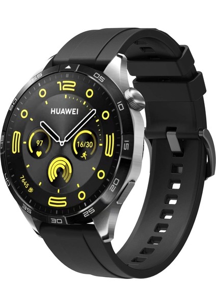 Huawei Watch Gt 4 Uyumlu 41MM Zore Krd-95 22MM Silikon Kordon, Siyah