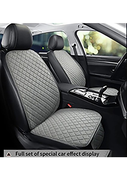 Araba Koltuk Deri Minderi 7 Parça Ön ve Arka Oturak Sırt Dayama Minder Gri-Gri modelleri