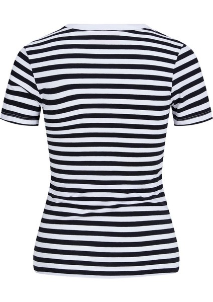 Jack & Jones 12249830 Jxgigi Str Ss Stripe Tee Jrs Sn Kadın Tişört