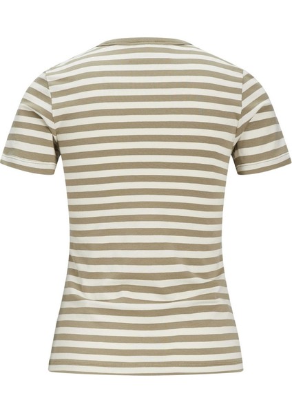 Jack & Jones 12249830 Jxgigi Str Ss Stripe Tee Jrs Sn Kadın Tişört