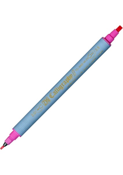 Kaligrafi Kalemi Çift Uçlu 2mm + 3 5mm TC 3100 025 Pembe