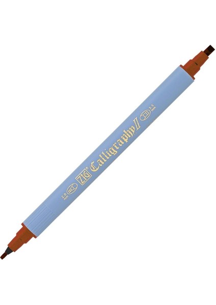 Kaligrafi Kalemi Çift Uçlu 2 mm + 3 5 mm TC 3100 060 Brown
