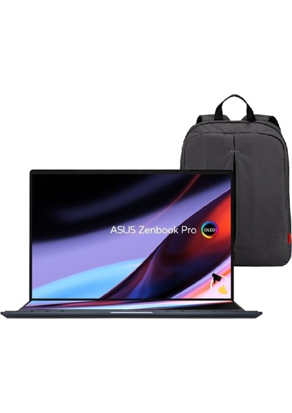 Zenbook Pro 14 Duo UX8402VV-P1018W Intel Core I9 13900H 32GB Ddr5 2tb SSD 2.8k 120HZ 0.2ms OLED RTX4060 Windows 11 Home 14.5" Dokunmatik Kalemli Taşınabilir Bilgisayar+Snertech Çanta