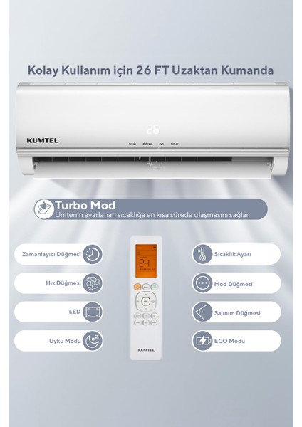 Matsu Kmsac-18  A++ 18.000 Btu Inverter Duvar Tipi  Split Klima