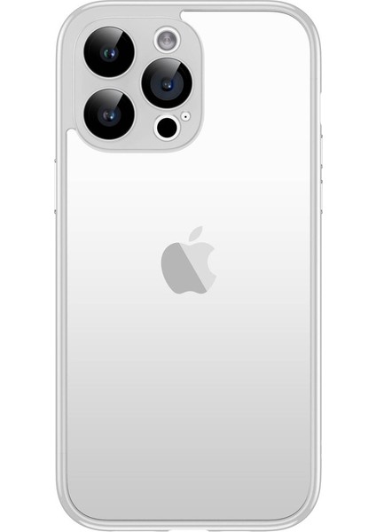 Apple iPhone 15 Pro Max Uyumlu Kılıf Kamera Korumalı Bontez Bumper, Gümüş