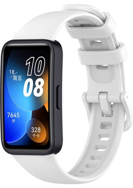 Huawei Band 8 Uyumlu Zore Klasik Kordon, Beyaz