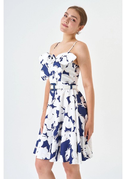 Skuba Kumaş Mini Boy Varak ve Dijital Baskı Detaylı Elbise fiyatları