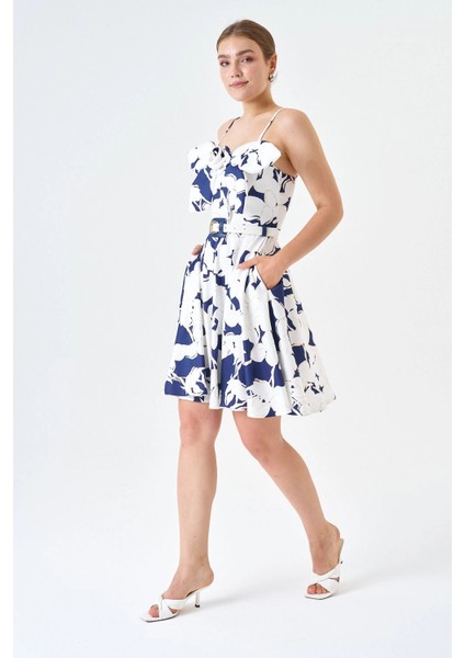 Skuba Kumaş Mini Boy Varak ve Dijital Baskı Detaylı Elbise fırsatları