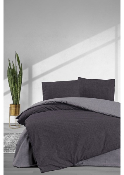 Simple Fitted Tek Kişilik Nevresim Takımı 3 Parça Gri