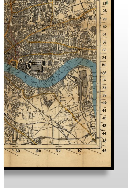 1860 Londra Haritası Çerçevesiz Poster, Tarihi Harita, Harita Sanatı, Map Art Design indirimleri
