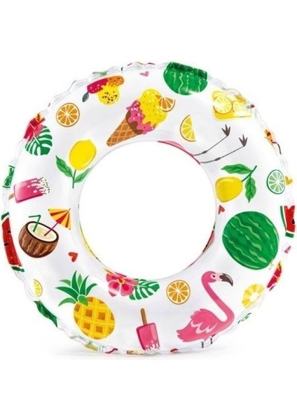 1+ Yaş Desenli Simit 51 cm Beyaz