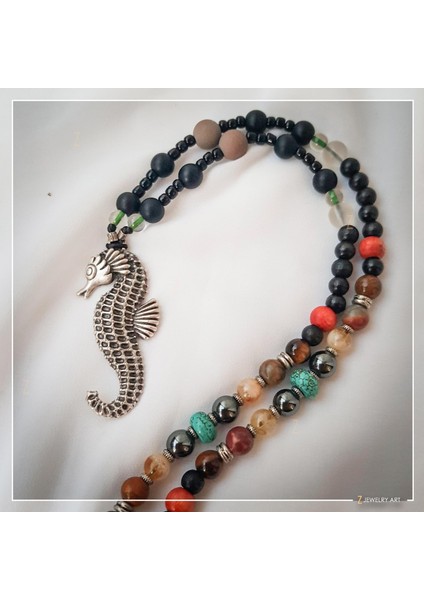 Samudra - Etnik Otantik Bohem Denizatı Kolye