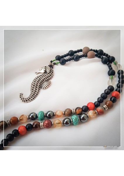 Samudra - Etnik Otantik Bohem Denizatı Kolye