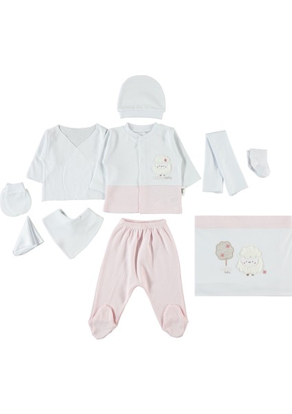 Kız Bebek Zıbın Setleri 0-1 Ay Pembe