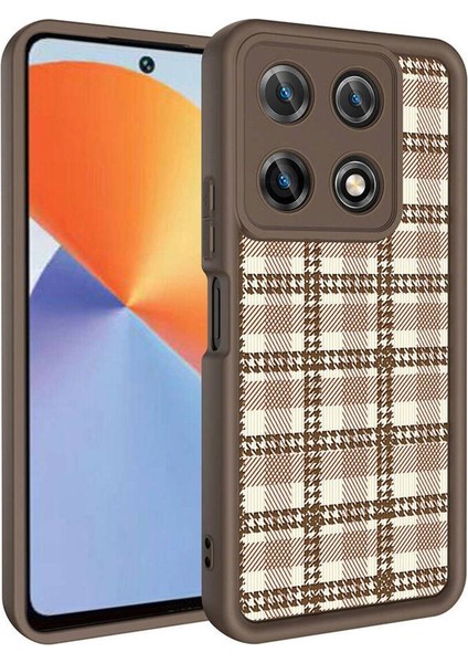 Infinix Note 30 Pro Kılıf Kamera Korumalı Yumuşak Kenarlı Coffee Lansman Kapak