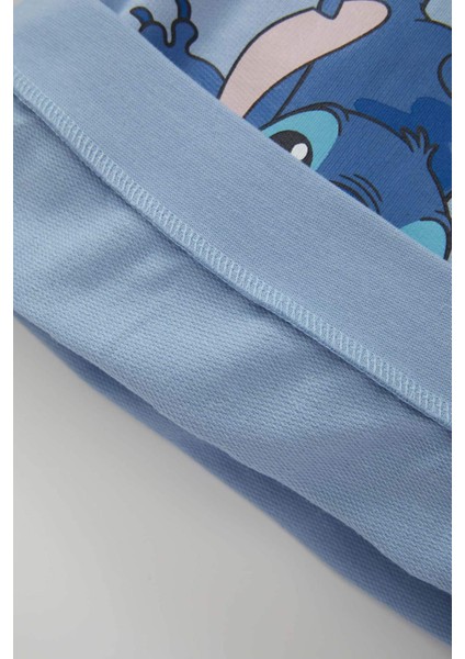 Kız Bebek 2'li Takım Disney Lilo & Stitch Sweatshirt Üst Beli Lastikli Desenli Uzun İspanyol Paça Alt D2199A524AU