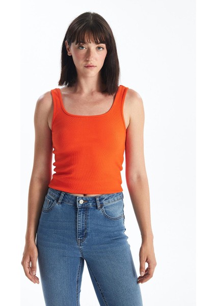 Lcw Vision Kadın U Yaka Düz Atlet