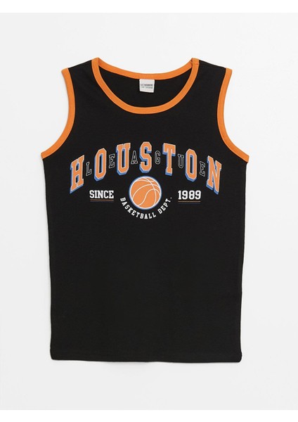 Lcw Kids Bisiklet Yaka Baskılı Erkek Çocuk Atlet