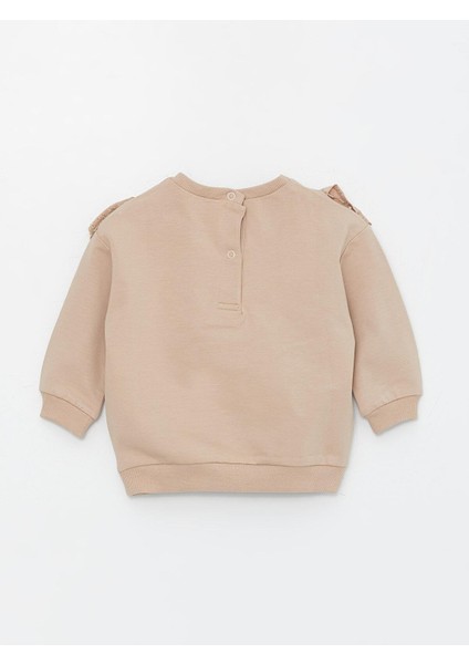 Lcw Baby Bisiklet Yaka Uzun Kollu Kız Bebek Sweatshirt ve Tayt 2'li Takım modelleri