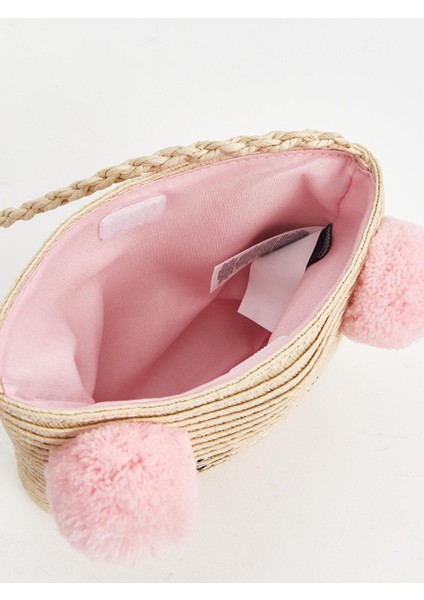 Lcw Accessorıes Ponponlu Kız Çocuk Hasır Kol Çantası modelleri