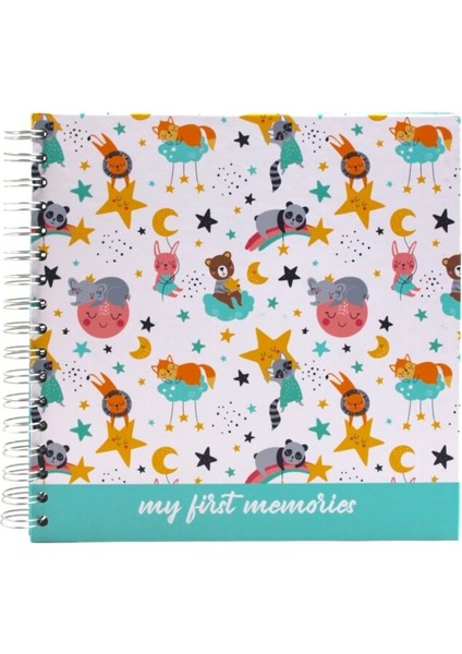 Spiralli Bebek Defteri Sevimli Hayvanlar 22,5 x 22,5 cm