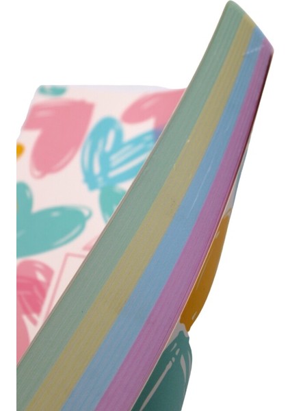 128 Yaprak Çizgili Zemin Renkli Defter Kalp 15 x 21 cm modelleri