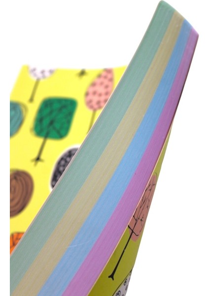 128 Yaprak Çizgili Zemin Renkli Defter Ağaçlar 15 x 21 cm modelleri