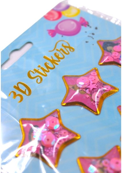 Besties 3D Stickers Pullu Işıltılı Yıldız 7915