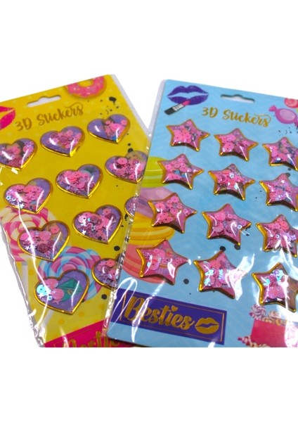 Besties 3D Stickers Pullu Işıltılı Yıldız 7915