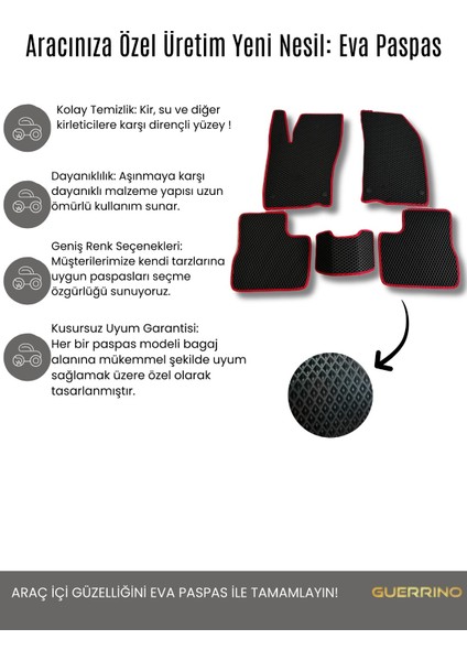 Renault Captur 2013-2024 Arası Araca Özel Yeni Nesil Eva Mat Oto Paspas Havuzlu Eva Araba Paspası fiyatları