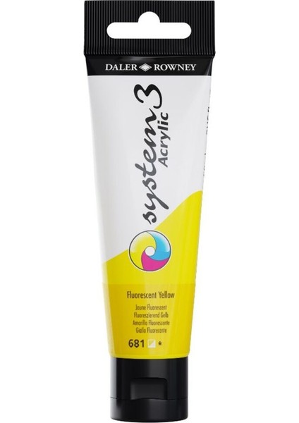 System 3 Akrilik Boya 150ML 681 Fluoro Yellow