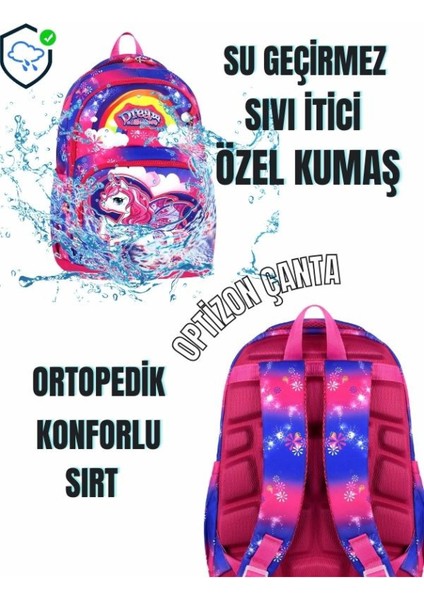 Unıcorn Desenli Üçlü Erkek Çocuk Ilkokul Okul Çantası + Termal Beslenme Çantası + Kalemlik fiyatları