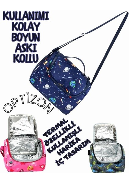 Astronot Uzay Üçlü Erkek Çocuk Ilkokul Okul Çantası + Termal Beslenme Çantası + Kalemlik fırsatları