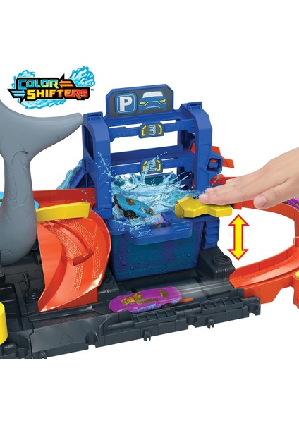 HTN82 Hot Wheels Muhteşem Köpek Balığı Araba Yıkama Oyun Seti