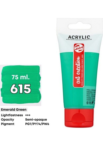 Art Creation Akrilik Boya 75ML 615 Emerald Green