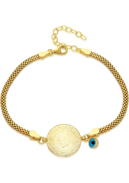 Charm ile Çeyrek Çubuk Zincir Bileklik