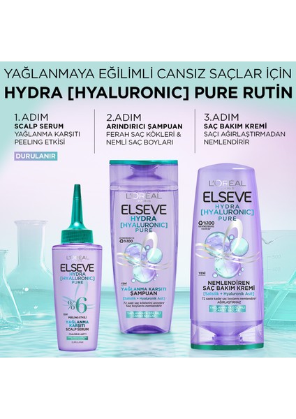 L'oréal Paris Elseve Hydra [hyaluronic] Pure Salisilik Asit Içeren Yağlanma Karşıtı Peeling Etkili Saç Derisi Serumu 102ML