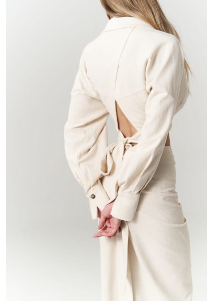 Asos Bej Gömlek Etek Takım