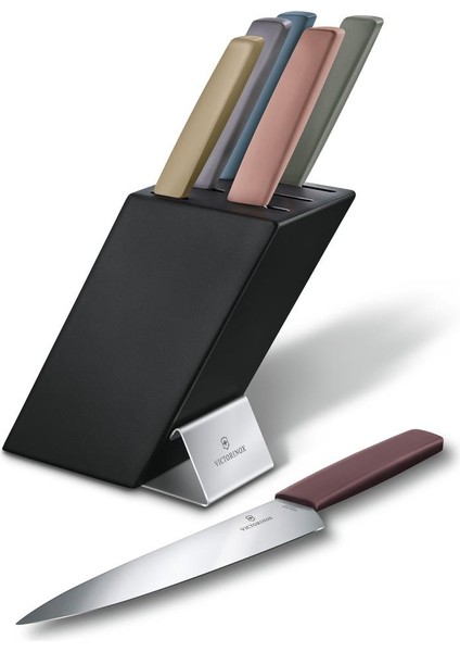 VT 6.7186.66 Swiss Modern 6'lı Renkli Bıçak Blok Set fiyatları