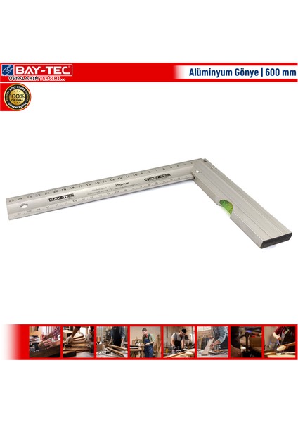 Alüminyum Marangoz Gönye 600 mm