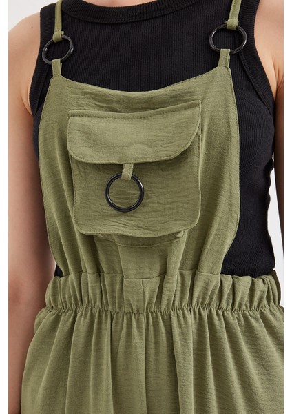 7023 Askılı Bahçıvan Tulum - Haki indirimleri