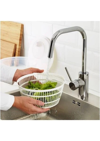 Uppfylld 23 cm Mutfak Salata Kurutucu Beyaz