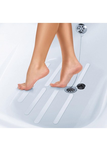 Banyo Zemin Kaydırmaz Yapışkanlı Bant Kaymaz Bant Şeffaf 5'li 30 cm