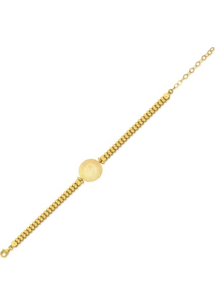 Çeyrek ile Iki Sıralı Damla Zincir Bileklik