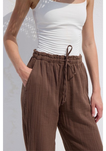 Müslin Rahat Pantolon Kahverengi fırsatları
