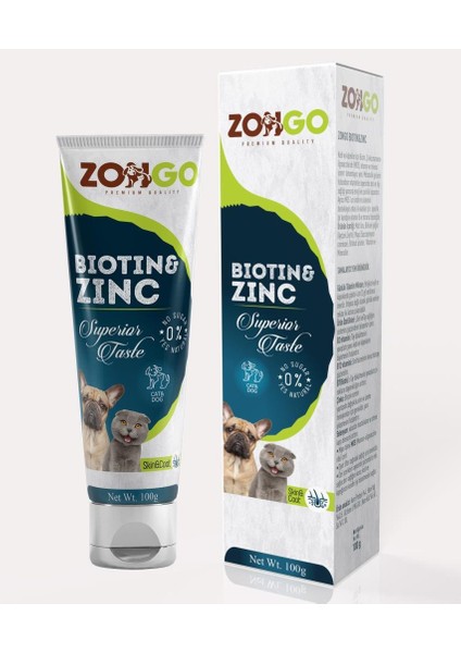 Biotin & Zinc 100 gr Kedi & Köpek Için Deri ve Tüy Sağlığı