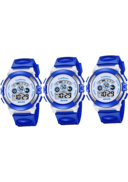 2 Adet Kızlar Su Geçirmez Bilek Saati Kol Saati Öğrenci Silikon Aydınlık Boys Zaman Dijital Çocuklar Için (Yurt Dışından)