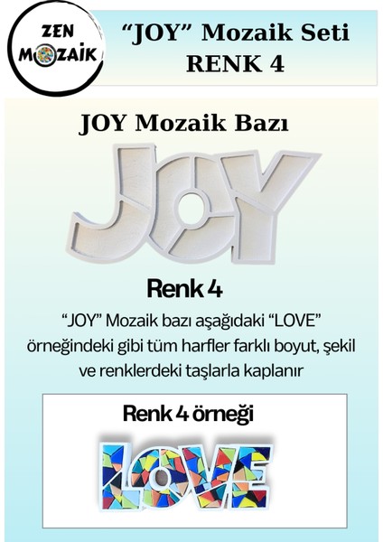 joy Motto Mozaik Seti Kendin Yap Mozaik Seti Masaüstünde Ayakta Durabilen Mozaik Aksesuar Obje modelleri