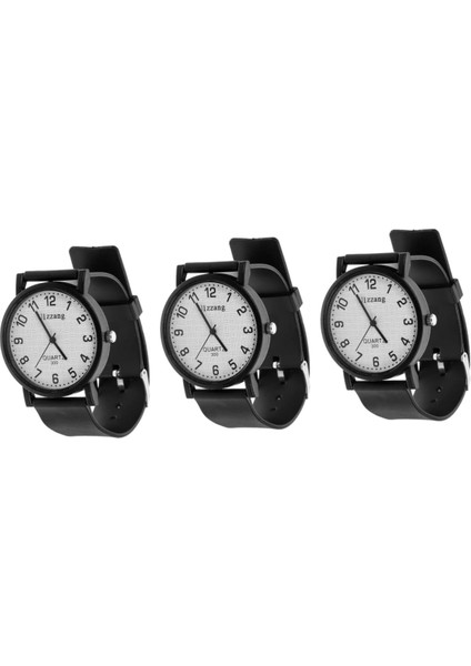 2 Adet Öğrenci Gündelik Saat Spor Hediye Erkekler Için Saatler Dekor Erkekler Için Kol Saati Erkek Spor Saat Izle Erkekler ve Kadınlar Siyah Bileklik Erkekler Için Kore Versiyonu K (Yurt Dışından)
