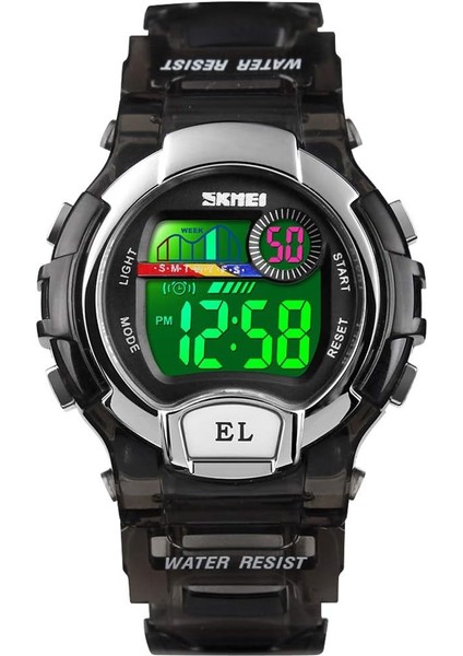 Çocuklar Spor Dijital Saatler Erkek Kız Transpatent Açık 50M Su Geçirmez Renkli LED Işıklar Bilek Saati (Yurt Dışından)